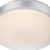 Badrumslampor Tak < Markslojd Moon Plafond 28cm LED 3000K 9W Silver IP44