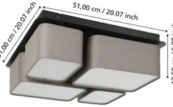 Plafonder-Eglo Mordazo Plafond 51cm Svart