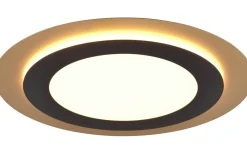 Plafonder-Trio Lighting Morgan Plafond LED 45cm matt svart/guld
