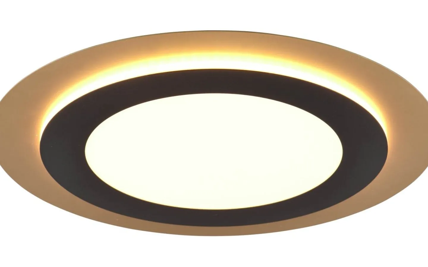 Plafonder-Trio Lighting Morgan Plafond LED 45cm matt svart/guld