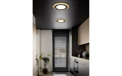 Plafonder-Trio Lighting Morgan Plafond LED 45cm matt svart/guld
