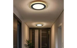 Plafonder-Trio Lighting Morgan Plafond LED 45cm matt svart/guld