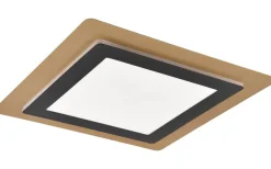 Plafonder-Trio Lighting Morgan Plafond LED 45x45cm matt svart/guld