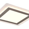 Plafonder-Trio Lighting Morgan Plafond LED 45x45cm vit/borstad stål