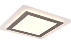Plafonder-Trio Lighting Morgan Plafond LED 45x45cm vit/borstad stål