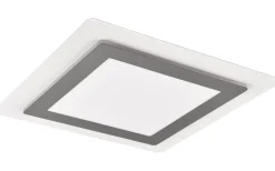 Plafonder-Trio Lighting Morgan Plafond LED 45x45cm vit/borstad stål