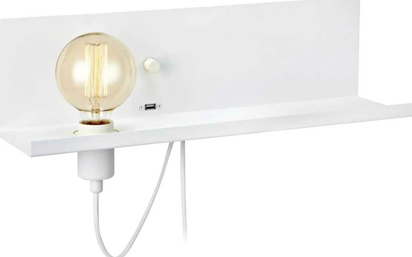 Sovrum|Läslampor-Markslojd Multi Vägglampa USB Vit