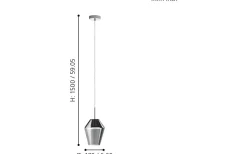 Fönsterlampor < Eglo Murmillo Fönsterlampa 17cm Krom/Smoke
