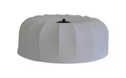 Enfärgade Runda Lampskärmar < Hallbergs Muschroom Lampskärm Ø35cm Stretch Vit Lyx
