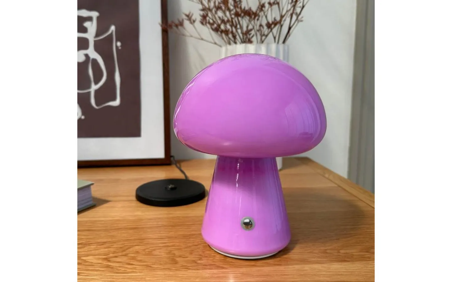 Uppladdningsbara Lampor Inomhus < Dyberg Larsen Mushroom Uppladdningsbar Bordslampa 21cm Lila
