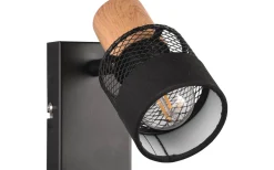 Läslampor < Trio Lighting Nandini Spotlight E14 matt svart/trä