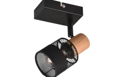 Läslampor < Trio Lighting Nandini Spotlight E14 matt svart/trä