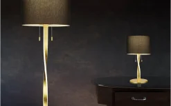 Bordslampor-Trio Lighting Nandor Bordslampa E27 + LED svart/guld