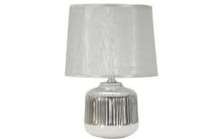 Bordslampor-Mauro Ferretti Napoli Bordslampa 29cm Vit/Silver