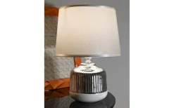 Bordslampor-Mauro Ferretti Napoli Bordslampa 29cm Vit/Silver