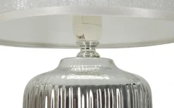 Bordslampor-Mauro Ferretti Napoli Bordslampa 29cm Vit/Silver