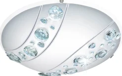 Plafonder-Eglo Nerini Plafond 31,5cm LED 4000K 16W Vit/Kristall