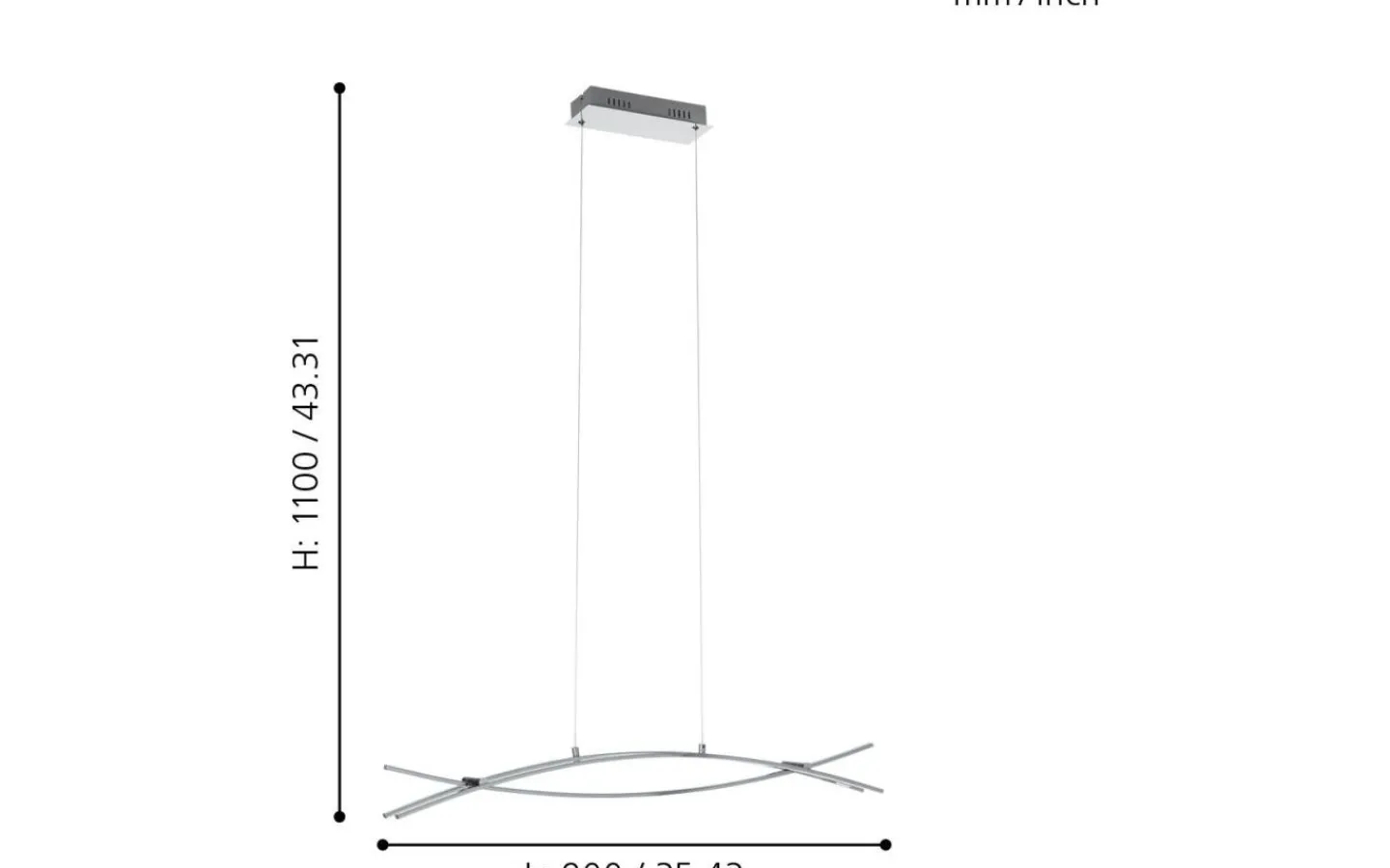 Avlånga Taklampor < Eglo Nevado Taklampa 90cm LED 3000K 3x9W Krom
