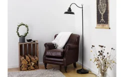 Golvläslampor < Cottex New Haven Golvlampa 145cm Svart/Guld