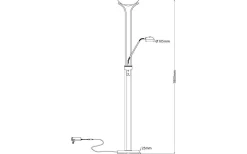 Uplight|Golvläslampor < Aneta Nice Golvlampa 180cm LED 15W+5W 3000K Svart