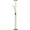 Golvläslampor|Uplight-Aneta Nice Golvlampa 1,8m LED 3000K 20W+5W Antik