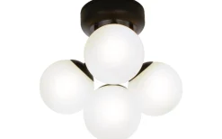 Badrum|Badrumslampor Tak < Aneta Nicosia Plafond 26cm 4L Badrum Svart/Vit IP44