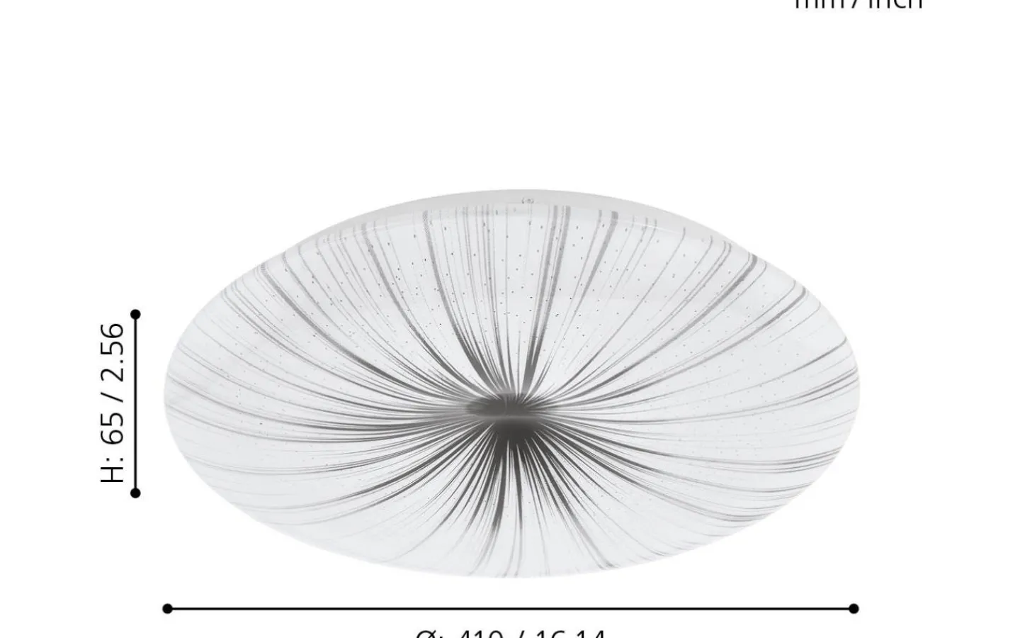 Plafonder-Eglo Nieves Plafond 41cm LED 3000K 19,5W Vit