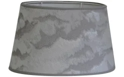 Mönstrade Lampskärmar|Ovala Lampskärmar < Hallbergs Nimbus Lampskärm Oval Ø20cm Silver