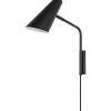 Läslampor-Dyberg Larsen Noa Vägglampa Svart