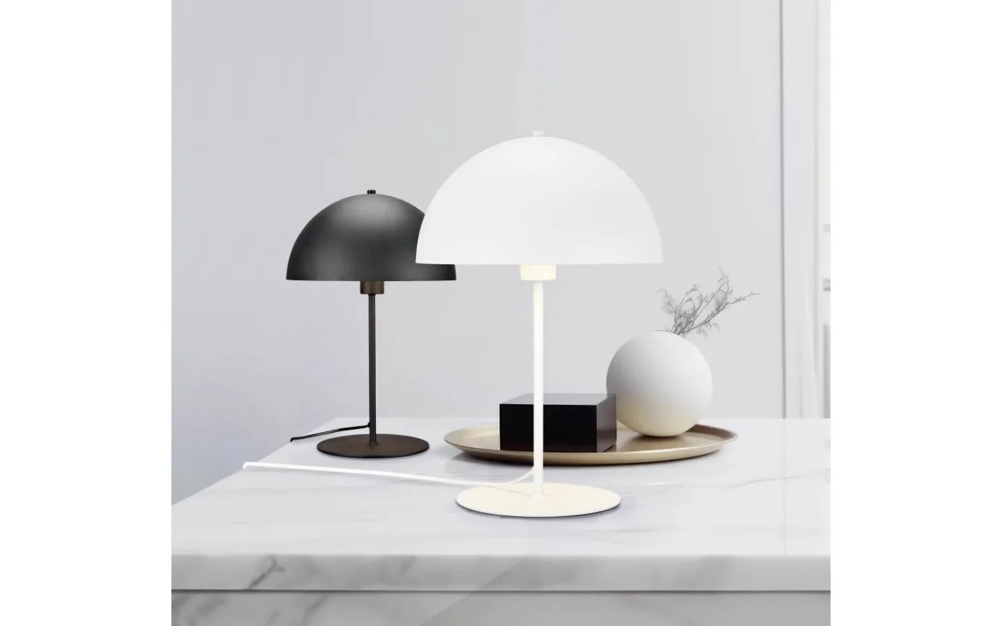Bordslampor-Trio Lighting Nola Bordslampa 30cm E14 matt vit
