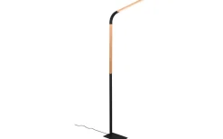 Golvläslampor-Trio Lighting Norris Golvlampa LED matt svart/trä