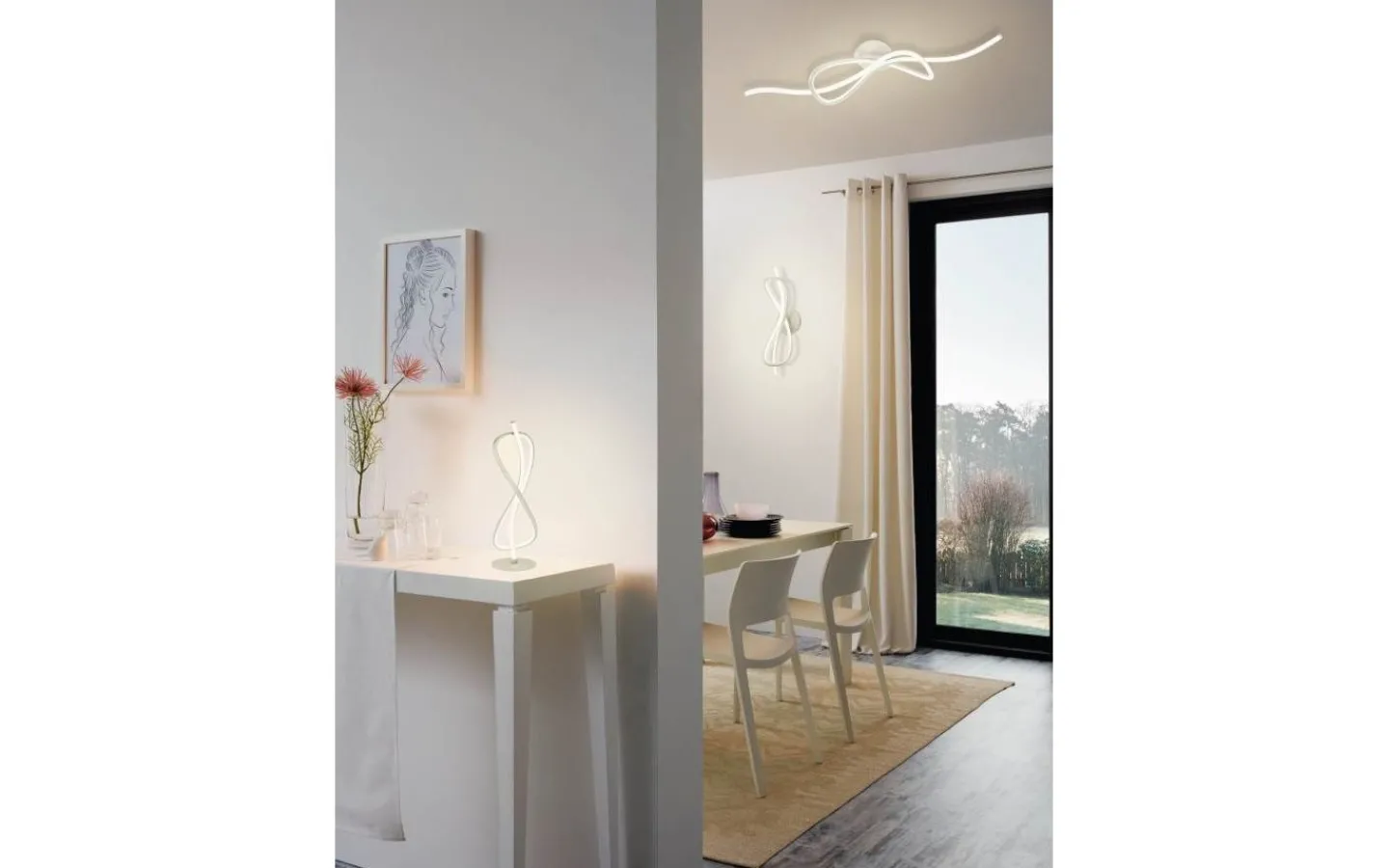 Plafonder < Eglo Novafel Plafond 70cm LED 3000K 13W Nickel
