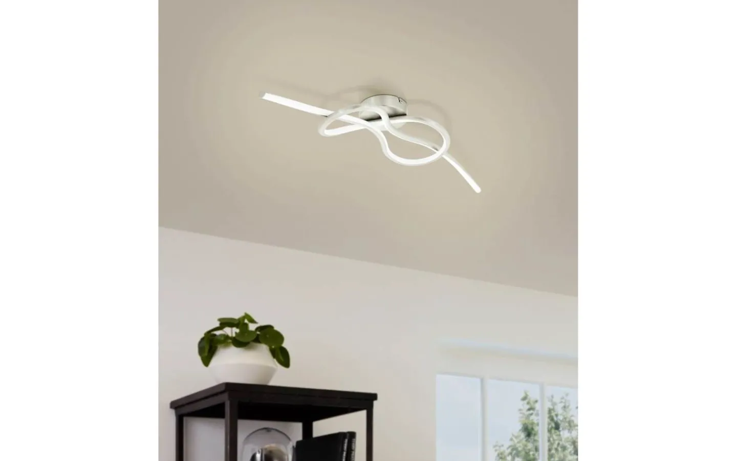 Plafonder < Eglo Novafel Plafond 70cm LED 3000K 13W Nickel