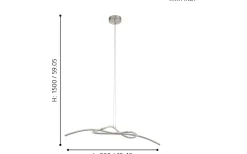 Avlånga Taklampor < Eglo Novafeltria Taklampa 90cm LED 3000K 16W Nickel