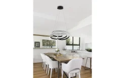 Stora Taklampor Ø50-69 Cm-Trio Lighting Nuria Takpendel 60cm LED mattsvart