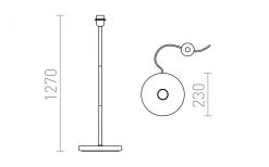 Golvfötter-Rendl Nyc Golvfot 127cm Krom