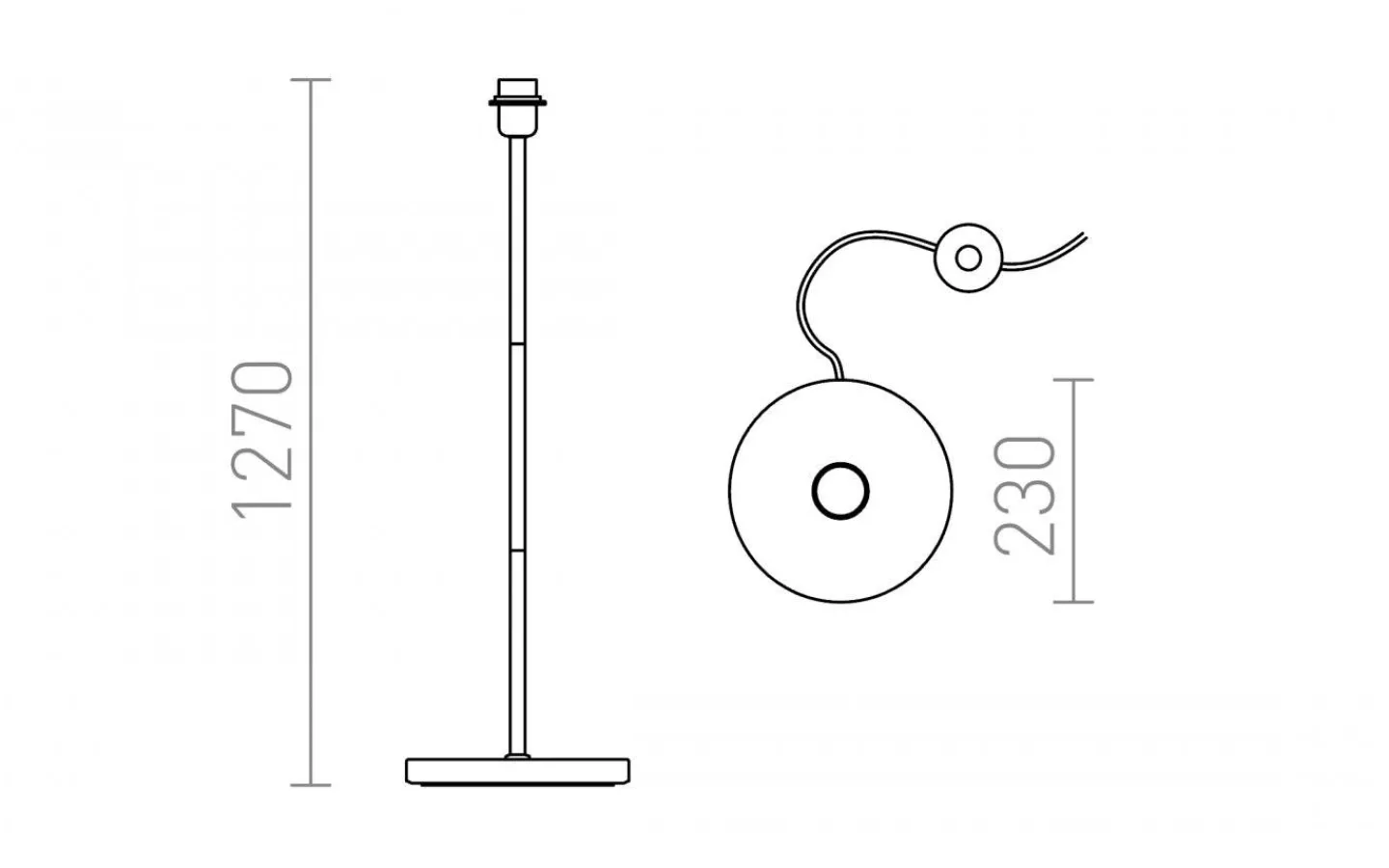 Golvfötter-Rendl Nyc Golvfot 127cm Krom