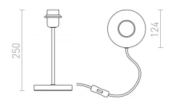 Lampfötter-Rendl Nyc Lampfot 25cm Krom