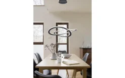 Stora Taklampor Ø70-150 Cm < Trio Lighting Oakland Taklampa 71cm LED i antracit