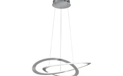 Stora Taklampor Ø70-150 Cm-Trio Lighting Oakland Taklampa 71cm LED i borstat stål