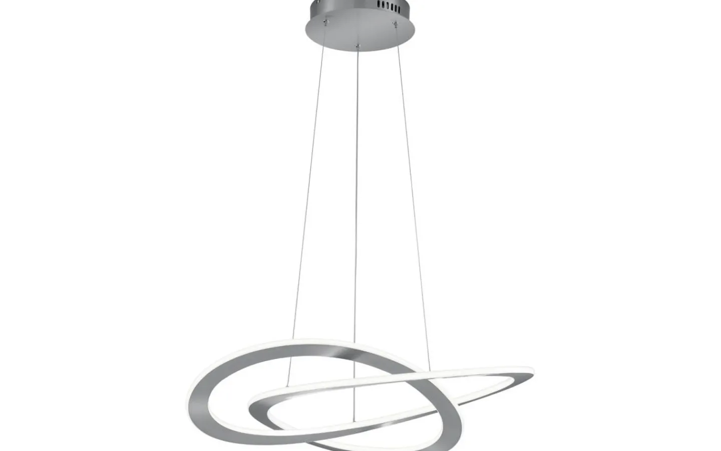 Stora Taklampor Ø70-150 Cm-Trio Lighting Oakland Taklampa 71cm LED i borstat stål