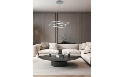 Stora Taklampor Ø70-150 Cm-Trio Lighting Oakland Taklampa 71cm LED i borstat stål
