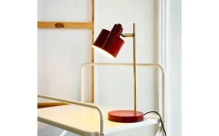 Skrivbordslampor < Dyberg Larsen Ocean Skrivbordslampa 43cm Mörkröd/Mässing