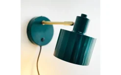 Läslampor-Dyberg Larsen Ocean Vägglampa Mörkgrön/Mässing