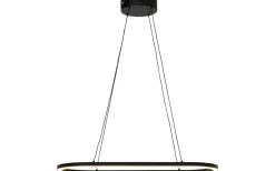 Stora Taklampor Ø70-150 Cm < Aneta Oda Taklampa Oval 76cm LED 29W 3000K Svart