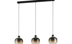 Avlånga Taklampor-Eglo Oilella Taklampa 95cm Svart/Brun