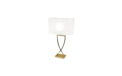 Vardagsrum|Sovrum < By Rydens Omega Bordslampa 52cm Mässing/Vit