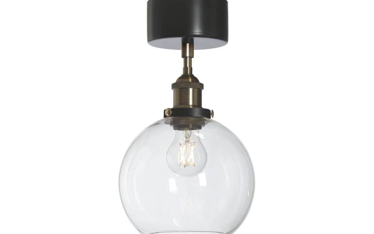 Plafonder-PR Home Omega Plafond 20cm Svart/Mässing