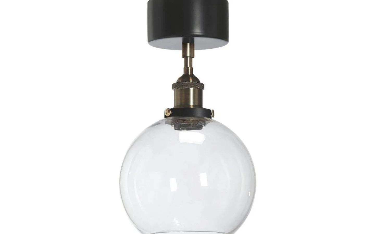 Plafonder-PR Home Omega Plafond 20cm Svart/Mässing