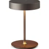 Uppladdningsbara Lampor Inomhus|Bordslampor-Halo Design On The Move Uppladdningsbar Bordslampa LED 3-Steg DIM Gun Black